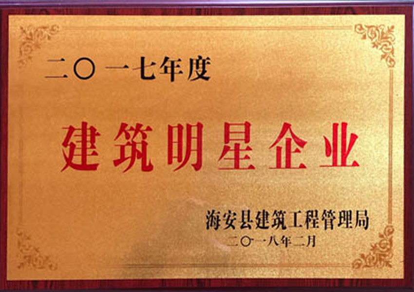 2017年度建筑明星企業